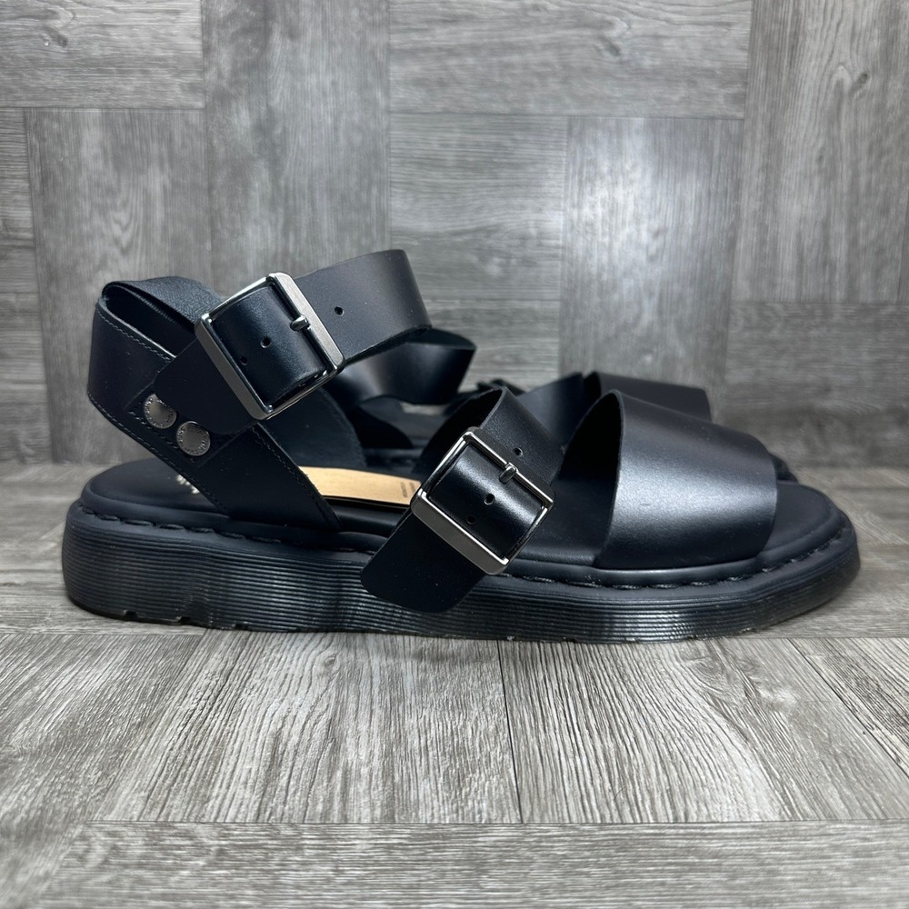 Dr. Martens Gryphon Sandals Mens 14 Black Leather Strappy Gladiator NEW